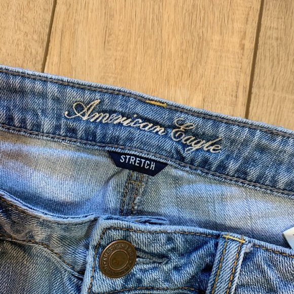 American Eagle Low Rise Skinny Kick Jeans Stretch Womens Size 8 Circa 2012 - Picture 7 of 7